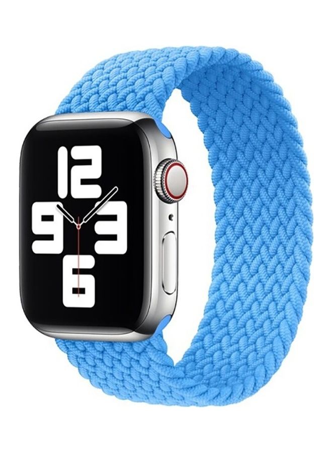 Techshare Nylon Braided Solo Loop Sports Band Compatible For Apple Watch Series 6/5/4/ 4244mm Small Sky Blue  - Image 2