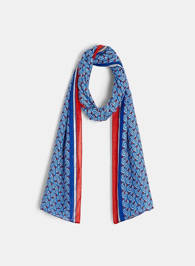 Okaidi - Printed Tagelmust Blue - Image 1