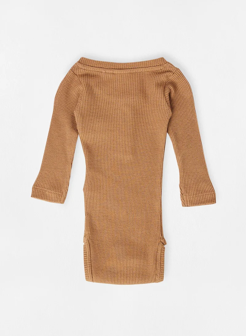 NAME IT Baby Boys Knit Bodysuit Brown