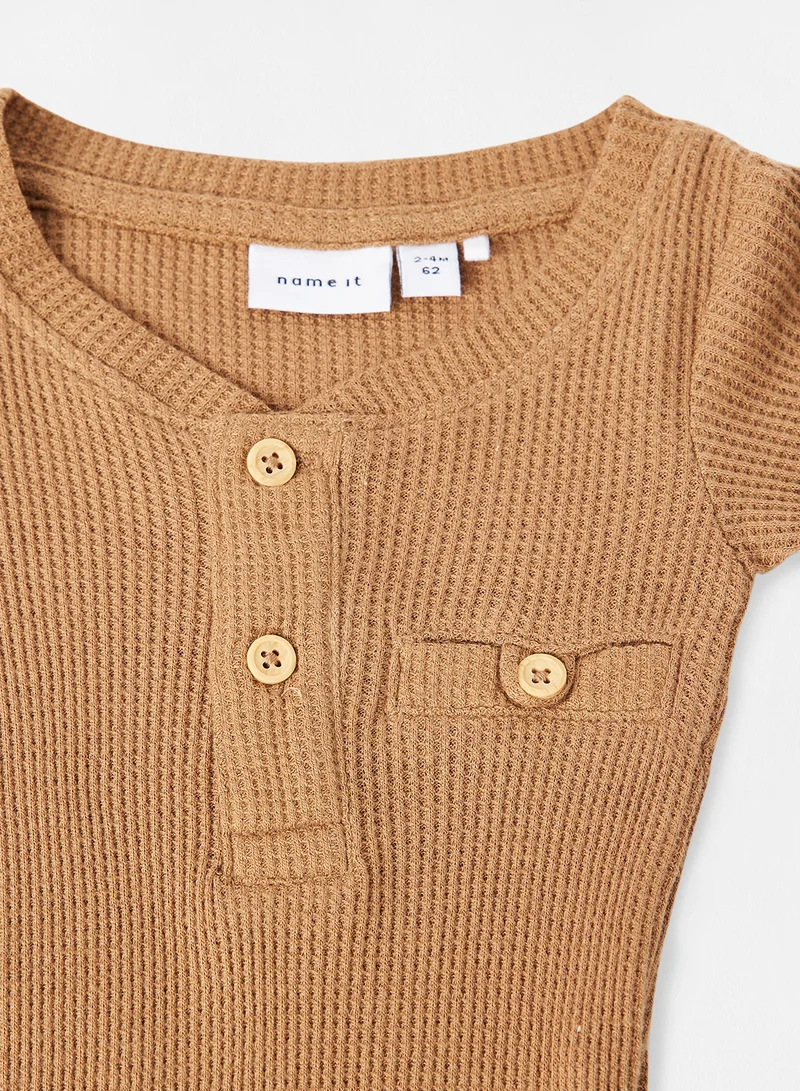 NAME IT Baby Boys Knit Bodysuit Brown
