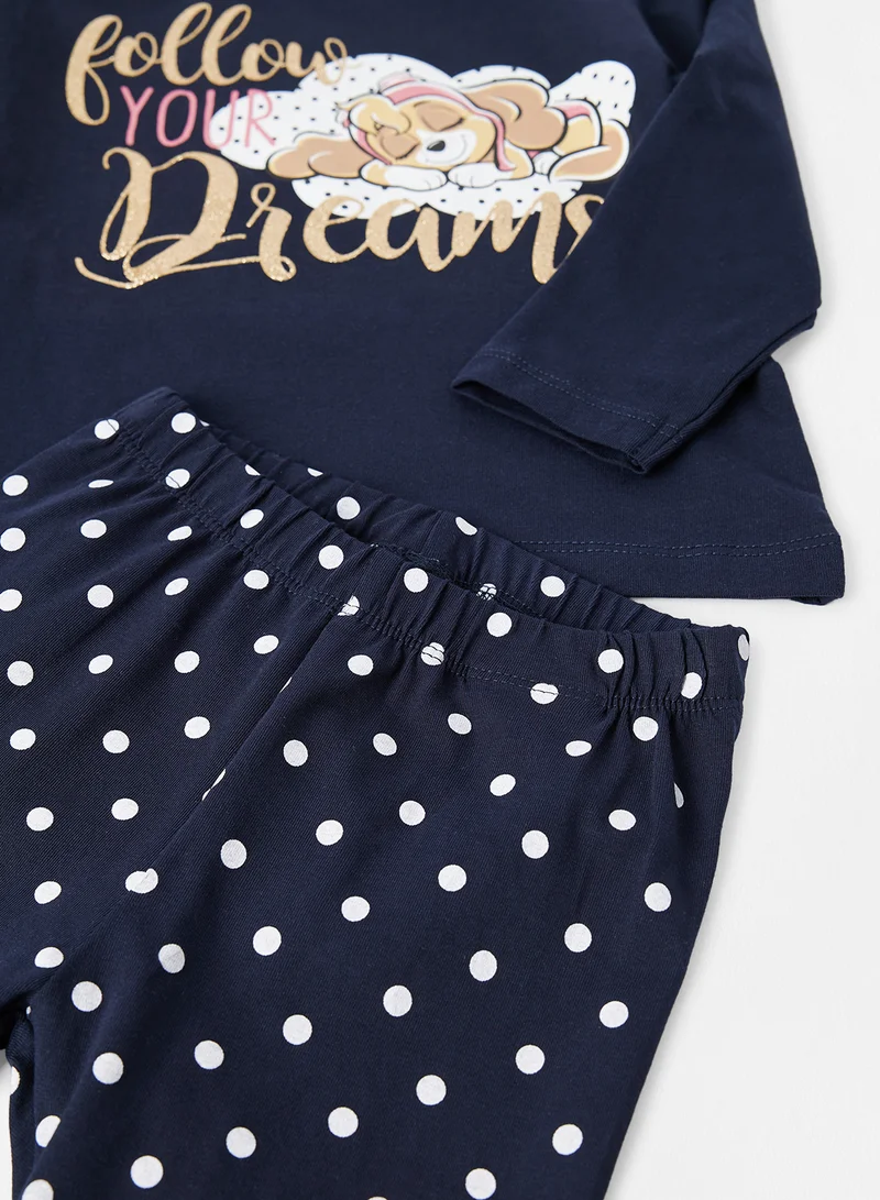 NAME IT Kids Paw Patrol Pyjama Set Navy