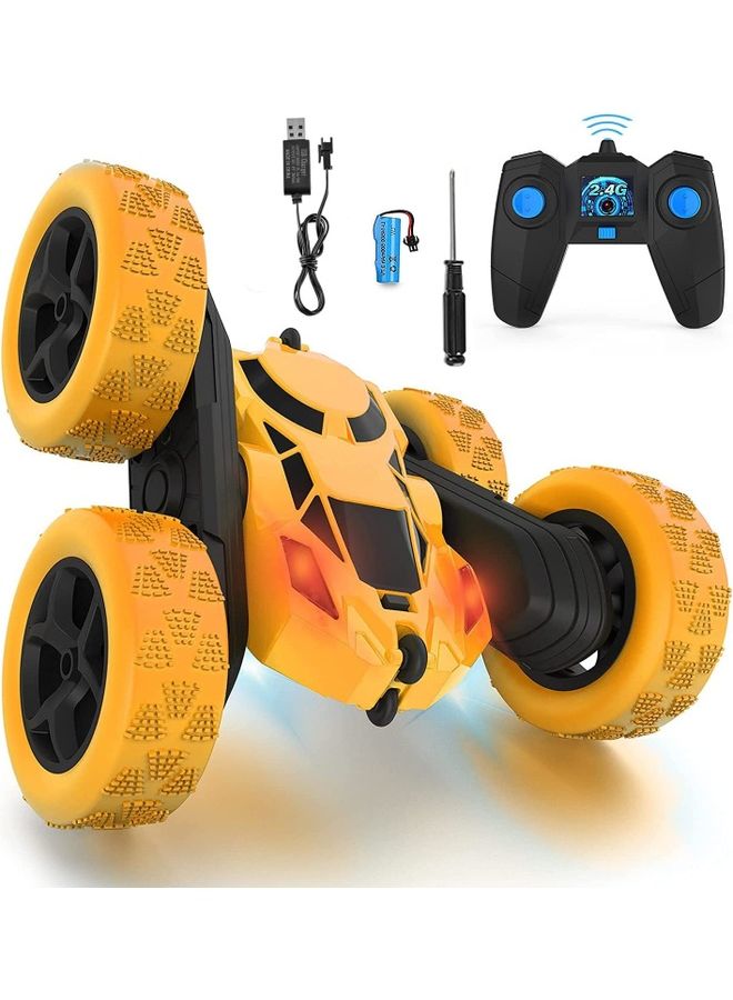 Arabest RC Stunt Car Toy Yellow 17x16x7.5cm  - Image 1