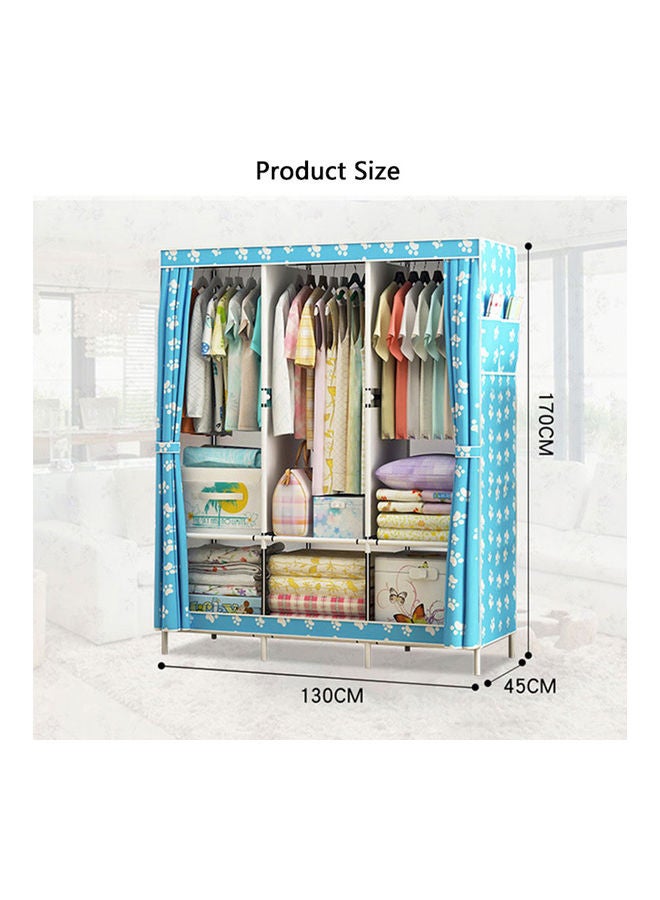 Arabest Portable Wardrobe Clothes Storage Organizer Brown 130x45x170cm  - Image 3