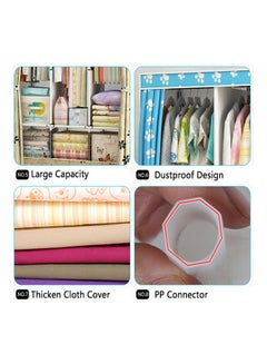 Arabest Portable Wardrobe Clothes Storage Organizer Brown 130x45x170cm  - Image 5
