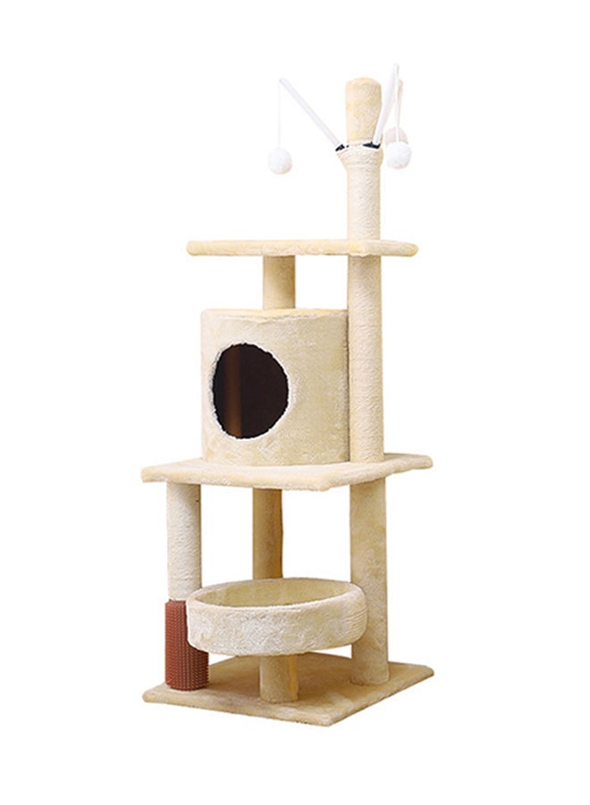 Kidle Cat Climbing Frame Beige 40x40x125cm  - Image 1