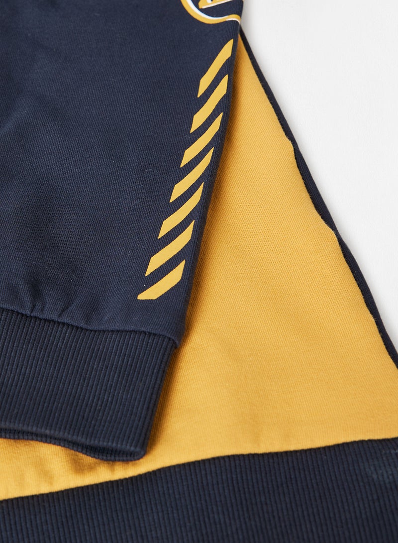 NAME IT Boys Colourblock Long Sleeve Sweatshirt Navy  - Image 4