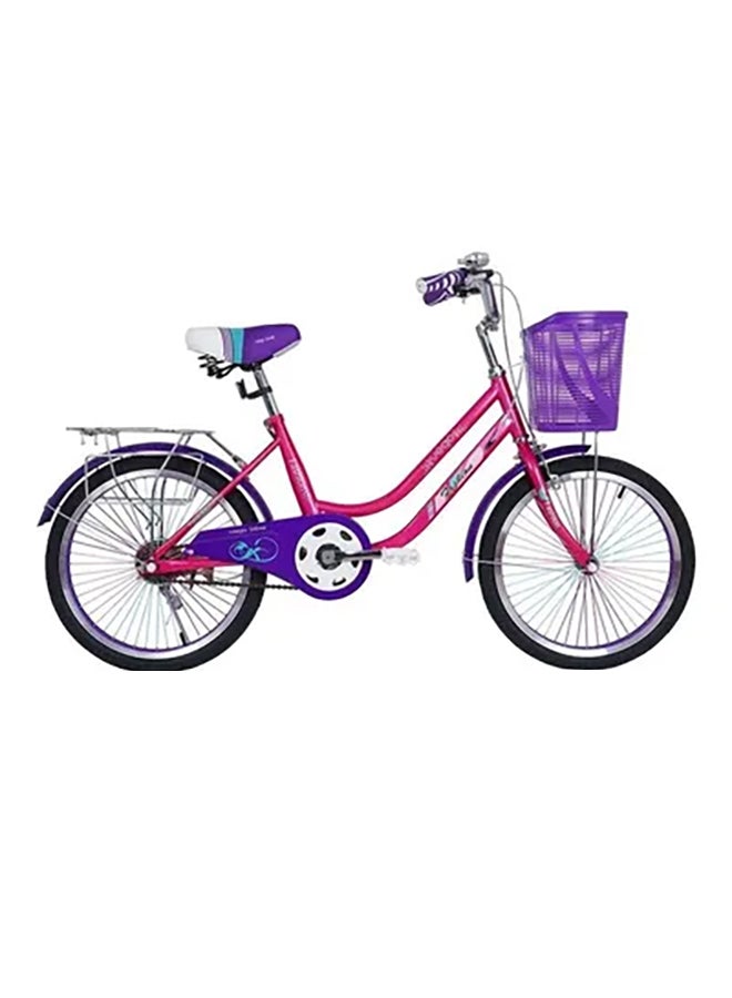 Vego Fashion City Road Bike || 20 Inch Wheel Size || For Kids Unisex || Adjustable Seat || Purple - Image 1