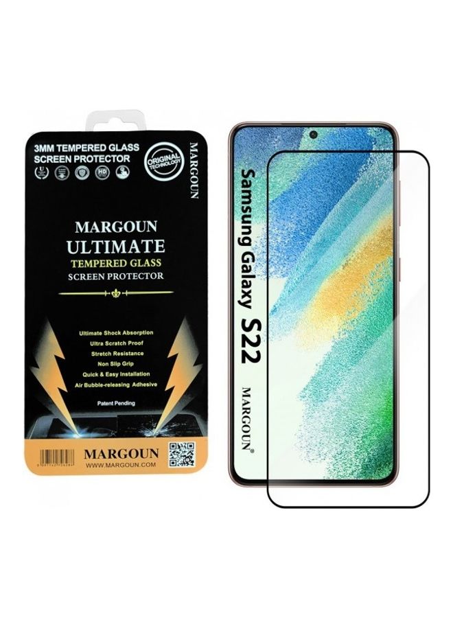MARGOUN Screen Protector For Samsung Galaxy S22 5G Clear/Black - Image 1