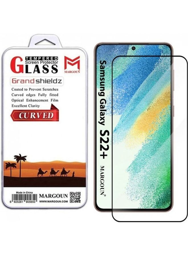 MARGOUN Screen Protector For Samsung Galaxy S22 Plus 5G Clear/Black - Image 1