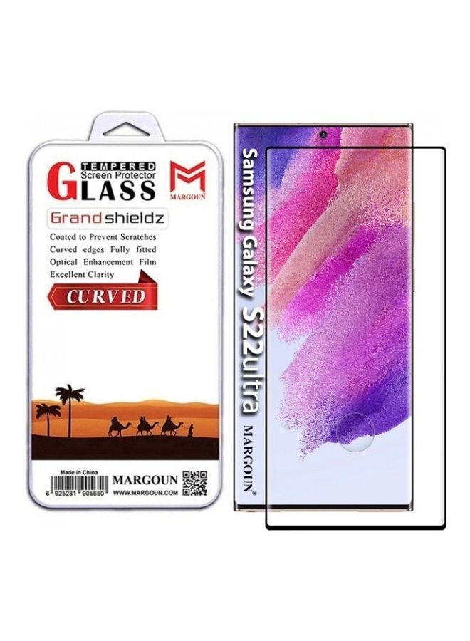 MARGOUN Screen Protector For Samsung Galaxy S22 Ultra 5G Clear/Black  - Image 1