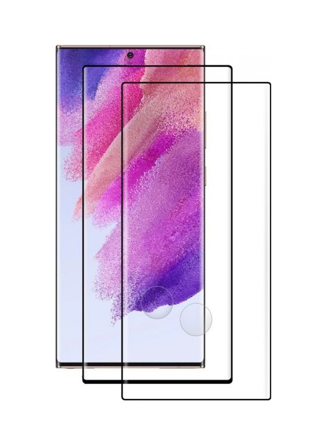 MARGOUN 2-Piece Screen Protector For Samsung Galaxy S22 Ultra 5G Clear/Black - Image 2