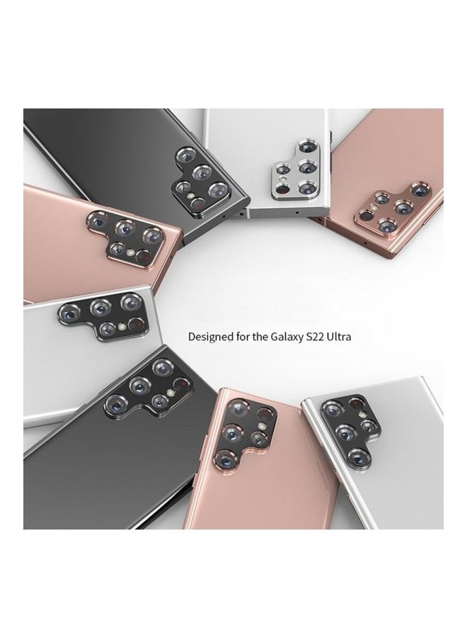 MARGOUN 2-Piece Camera Lens Protector Scratch Resistant Tempered Glass for Samsung Galaxy S22 Ulta Black - Image 5