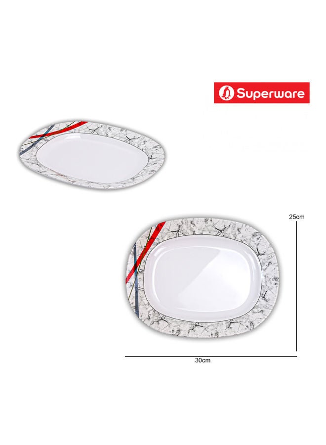 Superware Large Serving Plate Oval Shaped Multicolour 30cm  - Image 1