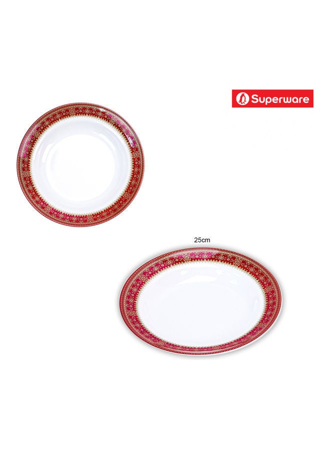 Superware Soup Dinner Plate Round Shaped Multicolour 25cm  - Image 1