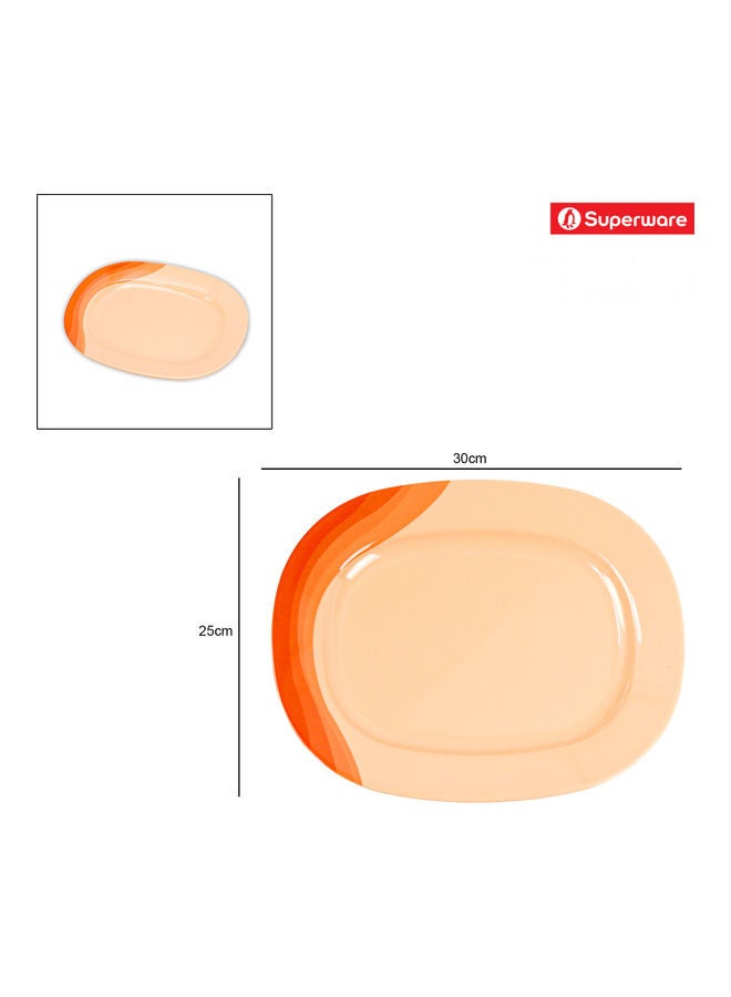 Superware Large Serving Plate Oval Shaped Multicolour 30cm  - Image 2