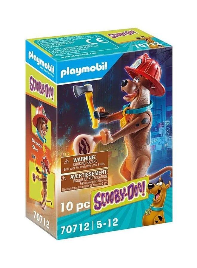Playmobil - Scooby Doo! Collectible Firefighter Figure 10cm - Image 1