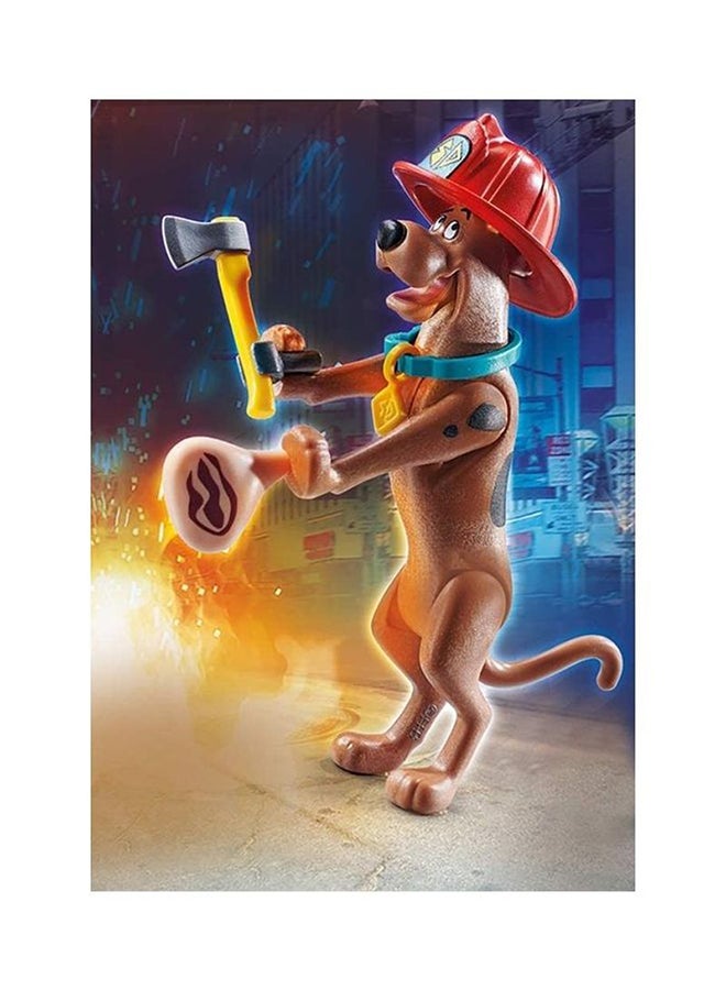 Playmobil - Scooby Doo! Collectible Firefighter Figure 10cm - Image 1