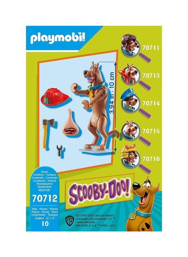 Playmobil - Scooby Doo! Collectible Firefighter Figure 10cm - Image 1
