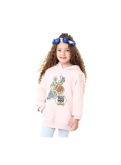 NAS Trends Casual Printed Hooded Neck Hoodie Rose 