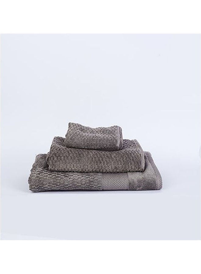 HAMMAM Luxury Jacquard Towel Set Grey 100x50cm 