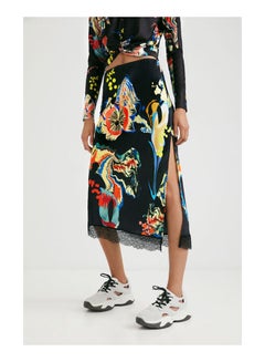 DESIGUAL Casual Floral Maxi Skirts Black  - Image 2