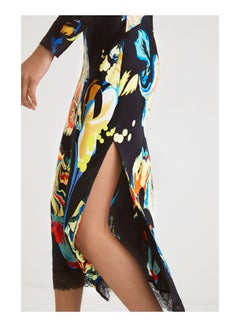 DESIGUAL Casual Floral Maxi Skirts Black  - Image 4