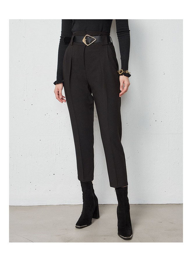 BSB Mid-Rise Regular Basic Casual Pants Black - Image 2