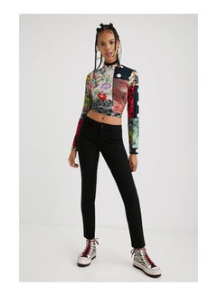 DESIGUAL Casual Printed Long Sleeve Round Neck T_Shirt Tutti  - Image 2
