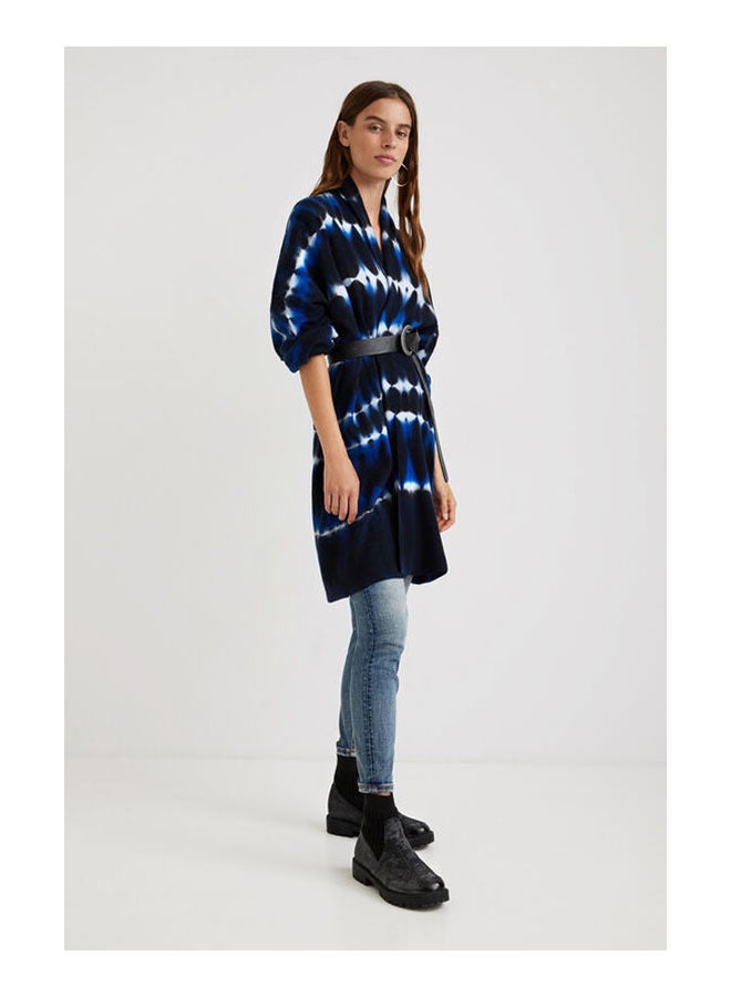 DESIGUAL Casual Stripes V Neck Jackets Navy  - Image 2