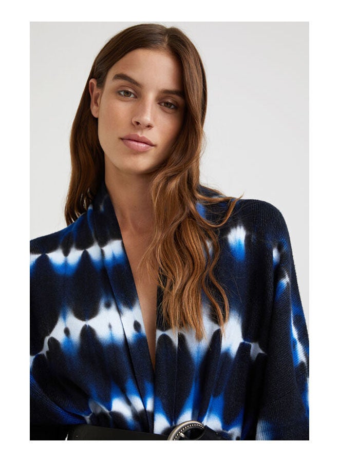 DESIGUAL Casual Stripes V Neck Jackets Navy  - Image 3