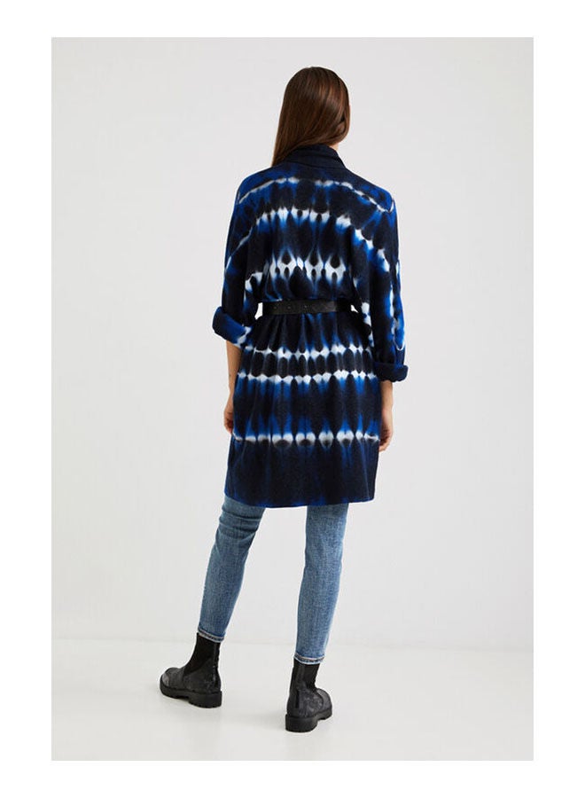 DESIGUAL Casual Stripes V Neck Jackets Navy  - Image 5