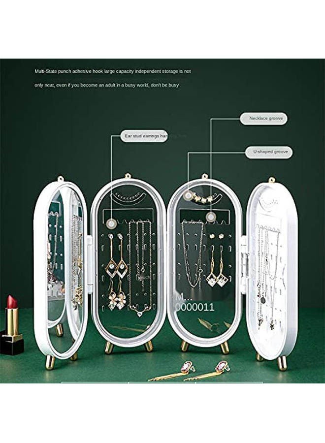 Luxury Jewelry Box Organizer Box Folding Jewelry Box with Mirror
