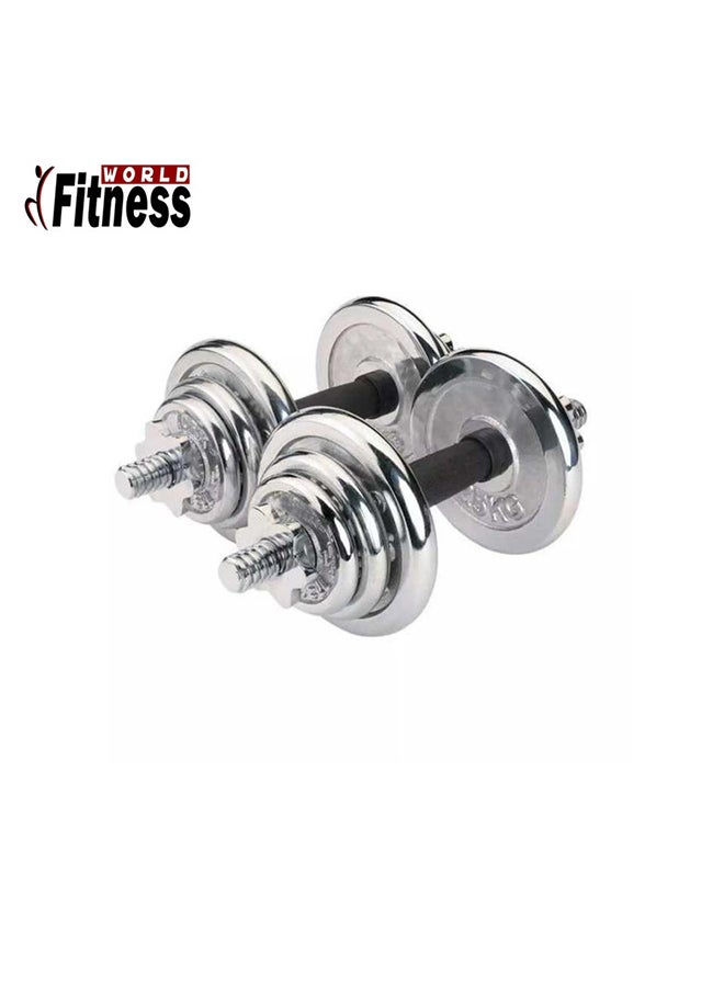 Fitness World Integrated Dumbbell Weight - 15kg 15kg - Image 3