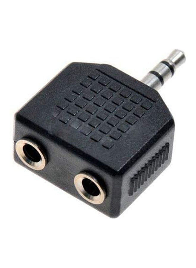 3.5Mm Audio Headphones Cable Cord Splitter Adapter Jack Y One-Two Stereo Black