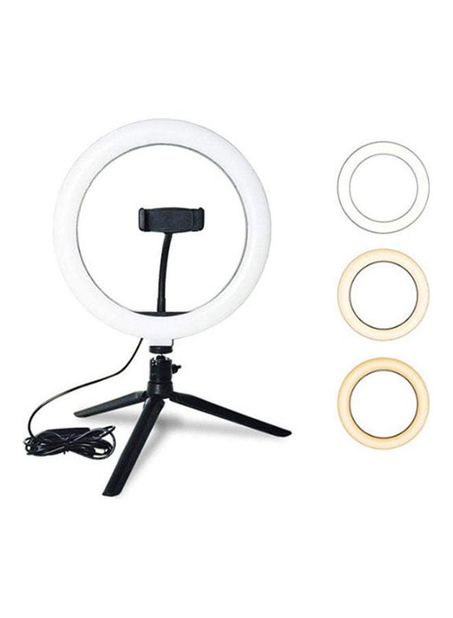 رينج لايت للكاميرات الرقمية والهواتف الذكية مع حامل - 26 سم - Image 2