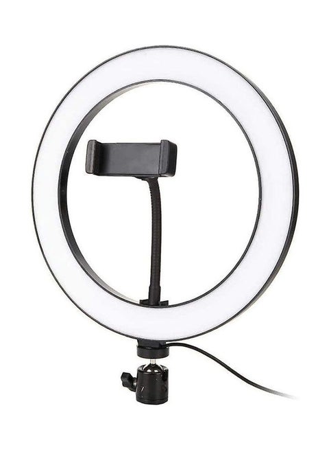 Ring Light For Mobile, With A Diameter Of 26 Cm, For Capturing Selfies And Video Clips In Various Degrees Of Light. White