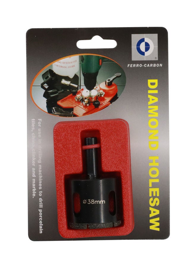 Diamond Holesaw Cutter M6 Black 38mm
