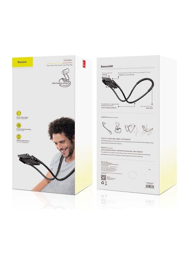 Baseus Flexible Lazy Neck Phone Holder Stand For iPhone Universal Mobile Phone Mount Bracket For Samsung Tablet Cellphone Holder Black - Image 5