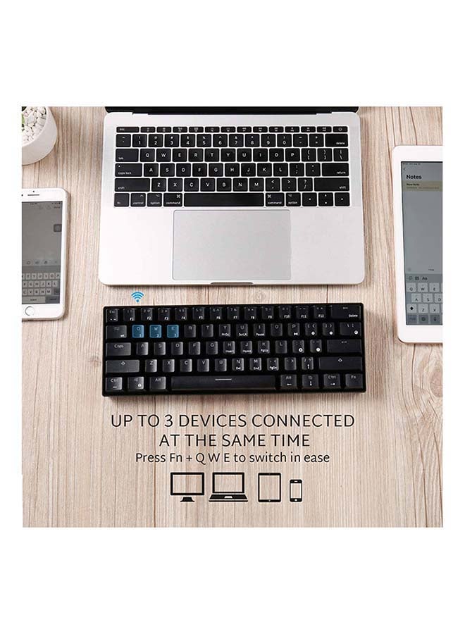 61 Keys Wired/Wireless Keyboard Black
