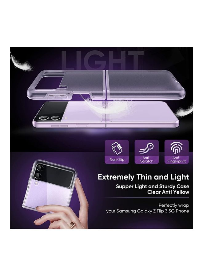 Rock Pow Shockproof Non-Slip Protective Case Cover For Samsung Galaxy Z Flip 3 5G Clear - Image 3