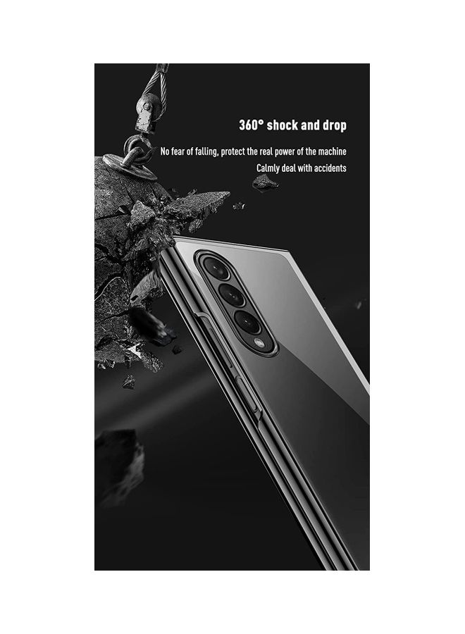 Rock Pow Protective Phone Case Hard Cover For Samsung Galaxy Z Fold 3 5G Black - Image 5