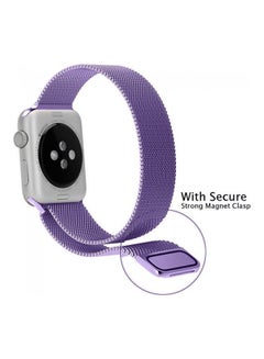 MARGOUN Stainless Steel Milanese Loop Mesh Band for Apple Watch 7/6/SE/5/4/3/2/1 42mm/44mm/45mm Lavender  - Image 3
