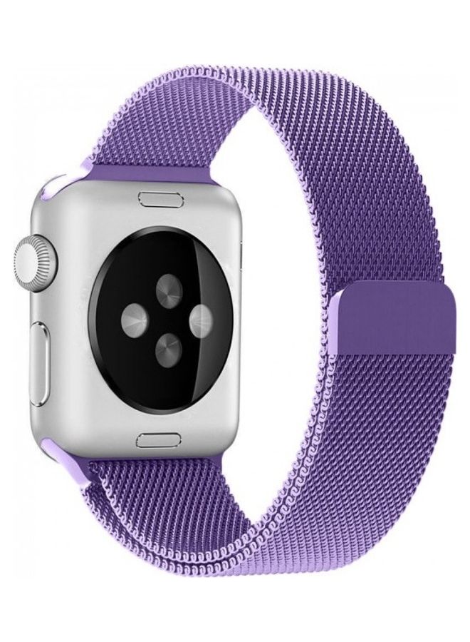 MARGOUN - Stainless Steel Milanese Loop Mesh Band for Apple Watch 7/6/SE/5/4/3/2/1 38mm/40mm/41mm Lavender - Image 1