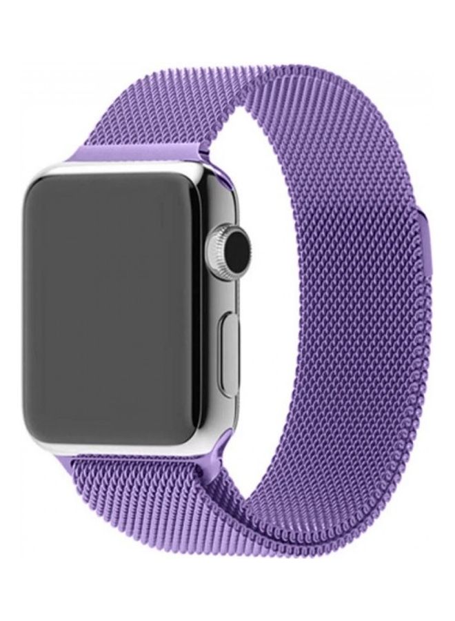 MARGOUN - Stainless Steel Milanese Loop Mesh Band for Apple Watch 7/6/SE/5/4/3/2/1 38mm/40mm/41mm Lavender - Image 1