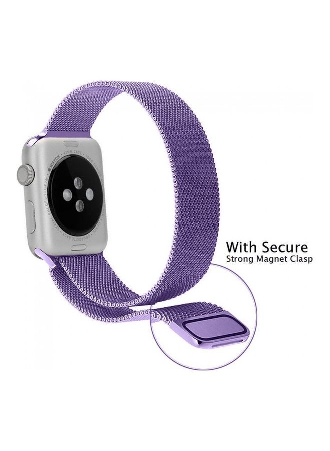 MARGOUN - Stainless Steel Milanese Loop Mesh Band for Apple Watch 7/6/SE/5/4/3/2/1 38mm/40mm/41mm Lavender - Image 1