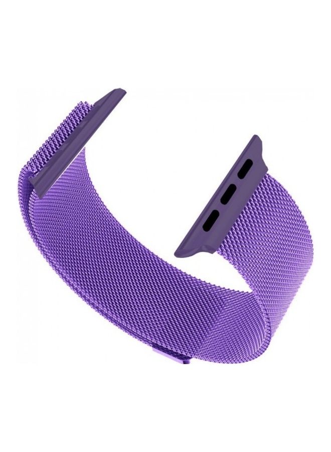 MARGOUN - Stainless Steel Milanese Loop Mesh Band for Apple Watch 7/6/SE/5/4/3/2/1 38mm/40mm/41mm Lavender - Image 1