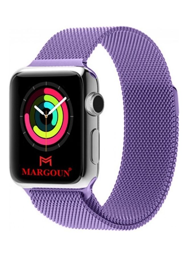 MARGOUN - Stainless Steel Milanese Loop Mesh Band for Apple Watch 7/6/SE/5/4/3/2/1 38mm/40mm/41mm Lavender - Image 1