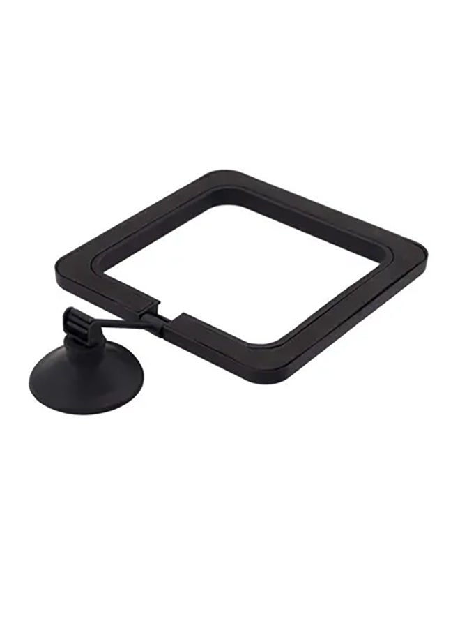 Fish Feeding Ring Square With Suction Cup Black 10cm - Image 1