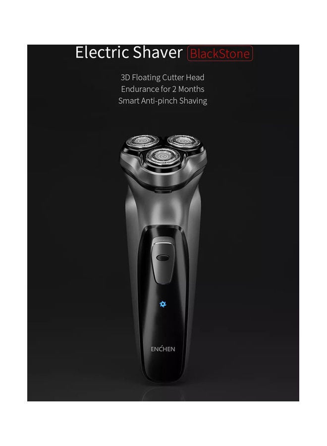 إنشن ماكينة حلاقة بلاك ستون الكهربائية ثلاثية الأبعاد فضي 15.5X5.3X5.3سم - Image 5