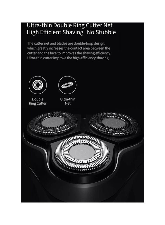 إنشن ماكينة حلاقة بلاك ستون الكهربائية ثلاثية الأبعاد أسود 15.5X5.3X5.3سم - Image 4
